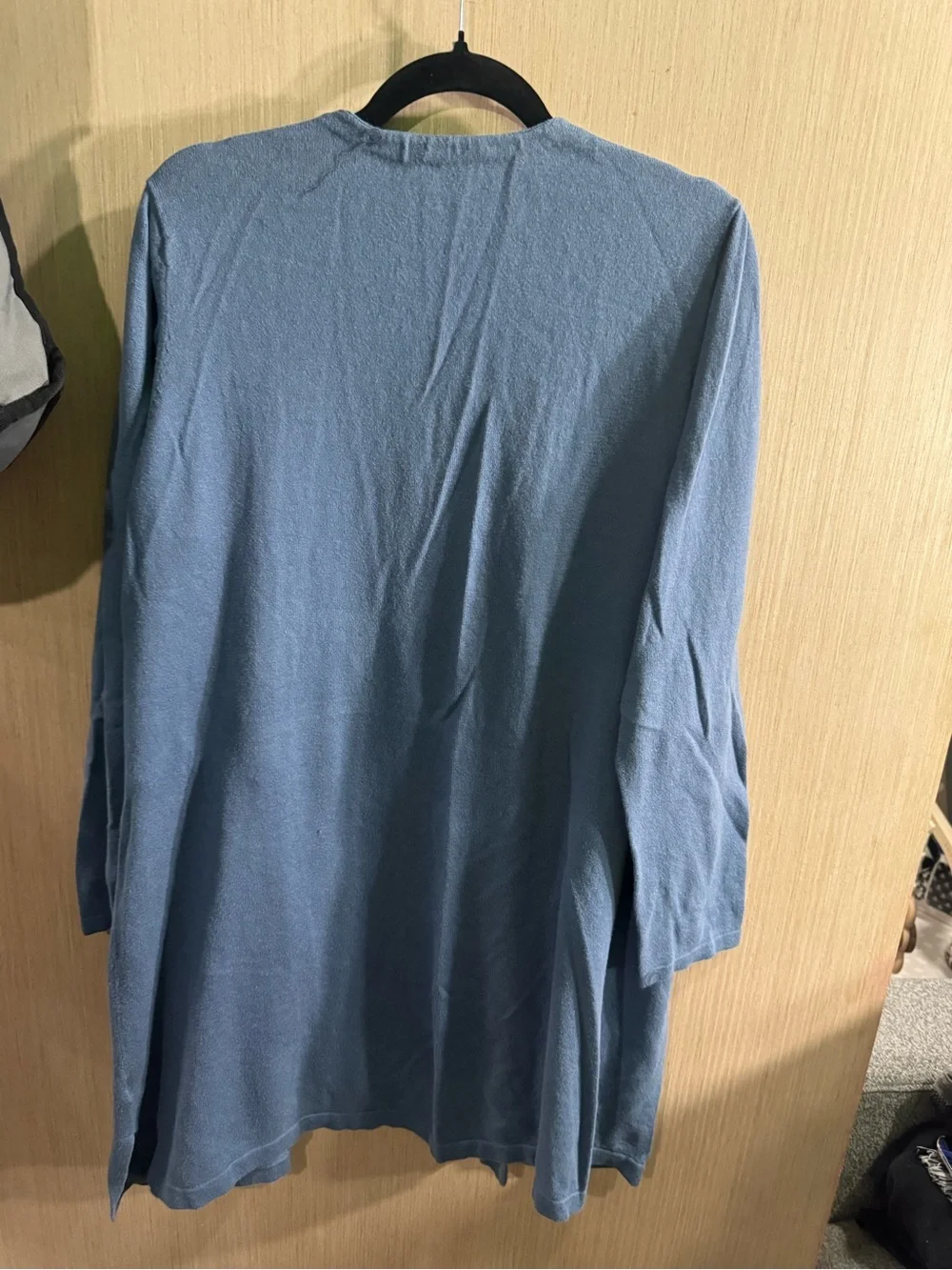 Women’s J.Jill Light Blue Open-Front Cotton Blend Cardigan Size Large